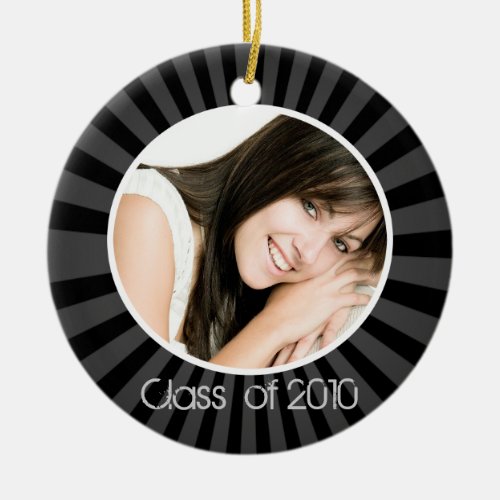 Graduation Black Photo Christmas Ornament