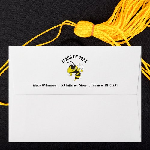 Graduation Black Yellowjacket High School Class of Envelope