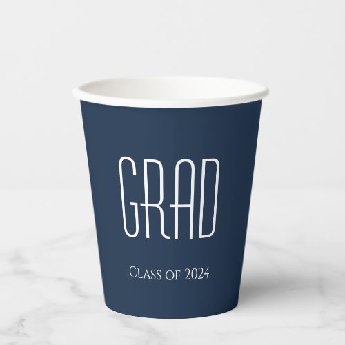 Graduation Blue Class of 2024 Paper Cups