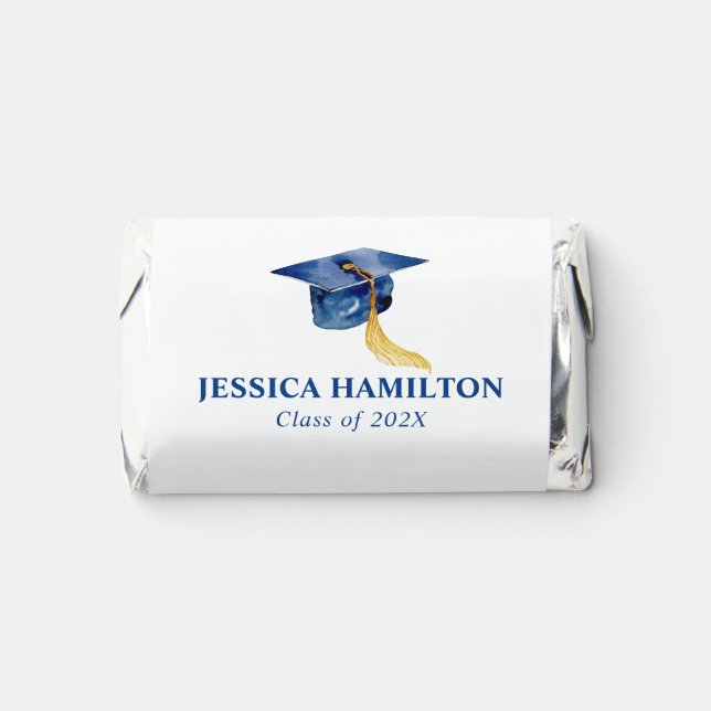 Graduation blue hat Favor Chocolate (Front)