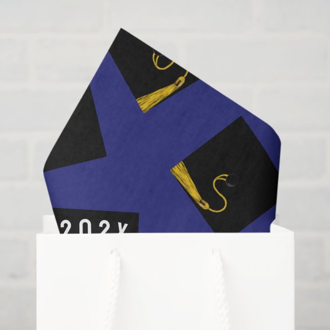 Graduation Blue Tissue Paper (Gift Bag)