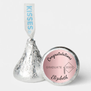 Graduation blush pink name congratulations hershey®'s kisses®