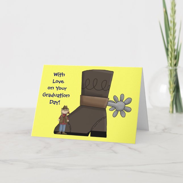 Graduation Boot & Spur - Western Card (Front)
