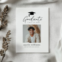 Graduation Boy Photo Announcement
