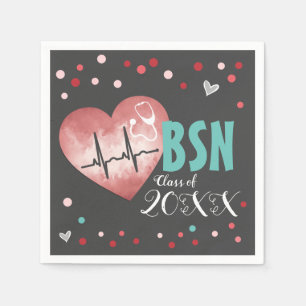 Graduation BSN Nursing Degree Class of Napkins