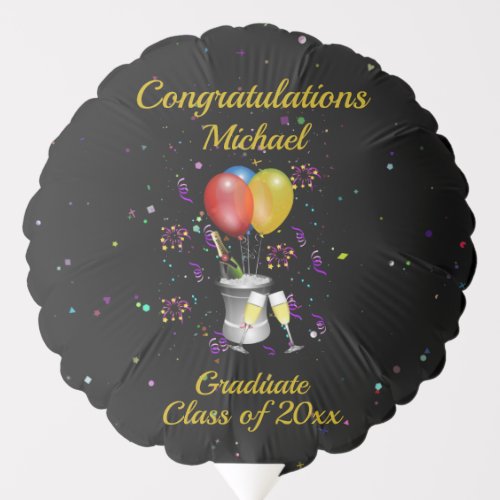 Graduation Bubbly Celebration  Balloon