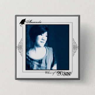 Graduation Button Add Photo 1 Gray