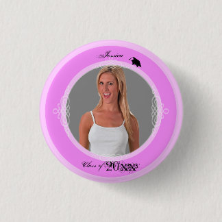 Graduation Button Add Photo 3 Pink