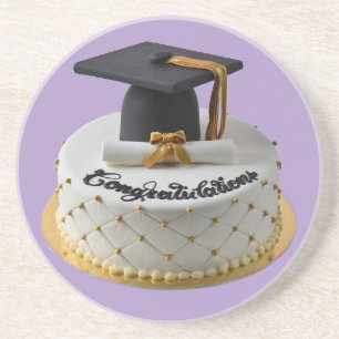Graduation Cake Sandstone Coaster