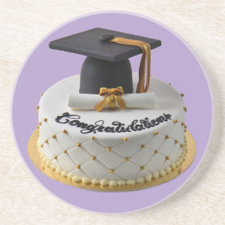 Graduation Cake Sandstone Coaster