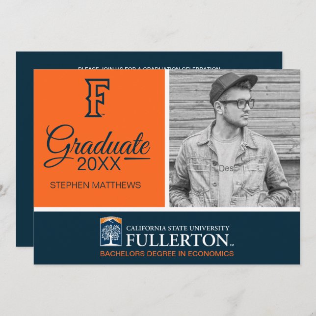 Graduation Cal State Logo Invitation (Front/Back)