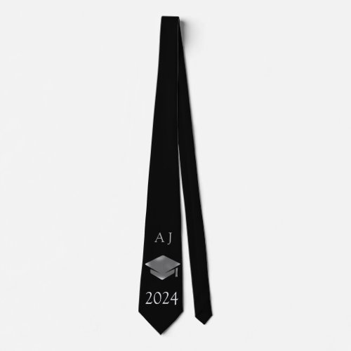 Graduation cap 2024  _monogrammed neck tie