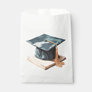 Graduation Cap and Book Favor Bag