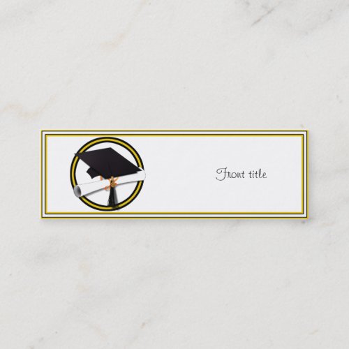 Graduation School Colors Gold And Black Business Cards