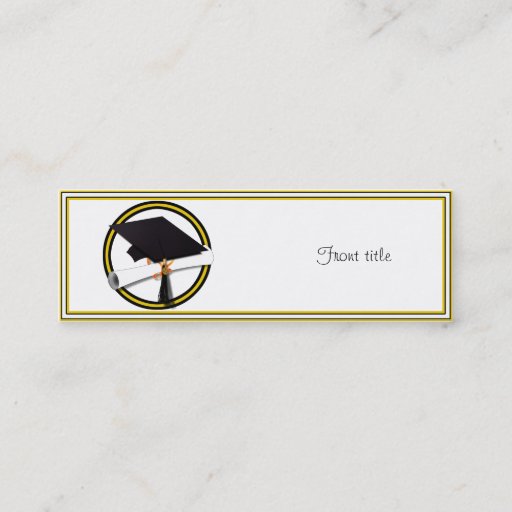 Customizable Graduation School Colors Gold And Black Business Cards