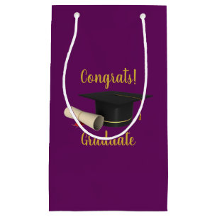 Graduation Cap and Diploma Congrats Graduate Small Gift Bag