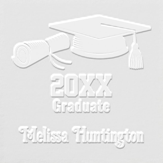 Graduation Cap and Diploma Name Year #1 Embosser (Design)