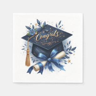 Graduation Cap and Diploma Napkins