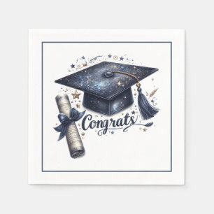 Graduation Cap and Diploma Napkins