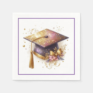Graduation Cap and Diploma Napkins