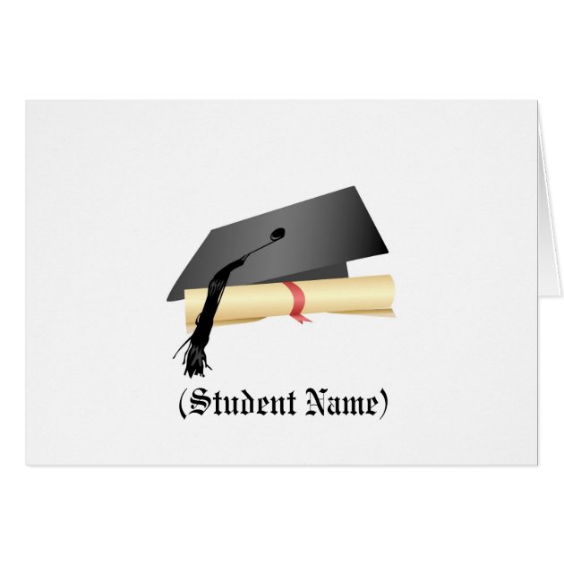 Graduation Cap And Diploma,Personalized Stationery Invitation