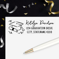 Graduation Cap and Diploma Return Address
