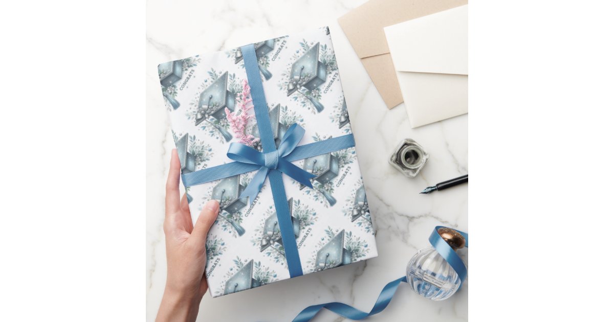 Graduation Cap and Diploma Wrapping Paper | Zazzle