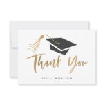 Graduation Cap and Tassel Gold Foil Thank You Card Graduation Cap and Tassel Gold Foil Thank You Card