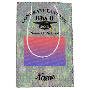 Graduation Cap And Tassel Personalized Photo Medium Gift Bag