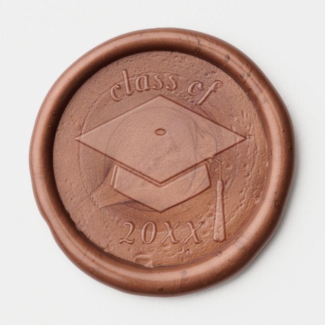 Graduation Cap Any Color Personalized Graduate  Wax Seal Sticker (Front)