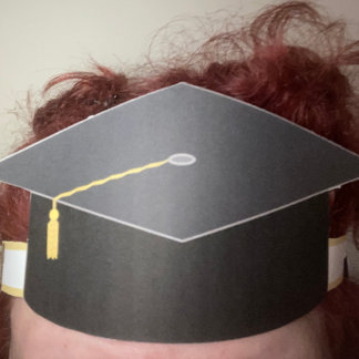 Graduation Cap Black Paper Hat Cut Out Make Wear
