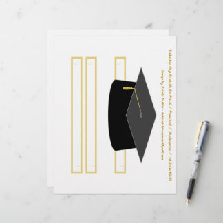 Graduation Cap Black Paper Party Hat Sheet