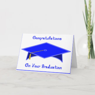 Graduation Cap Blue Paper Hat or Card Printable