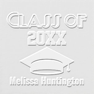 Graduation Cap Bold Name “Class of” Year #2B Embosser