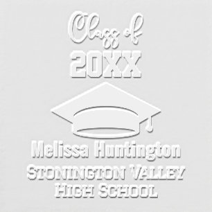 Graduation Cap Bold Name “Class of” Year #2F Embosser