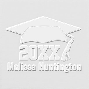 Graduation Cap Bold Name Year #1 Embosser