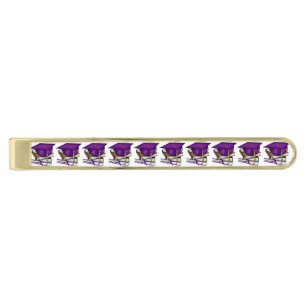 Graduation Cap, Books and Diploma Gold Finish Tie Bar