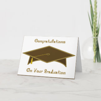 Graduation Cap Brown Paper Hat or Card Printable