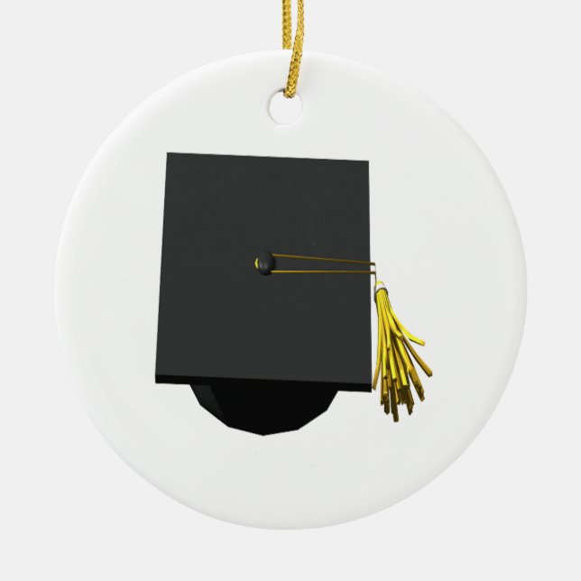 Graduation Cap Ceramic Ornament (Front)