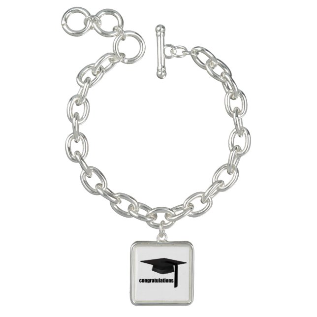 Graduation Cap Charm Bracelet (Product)
