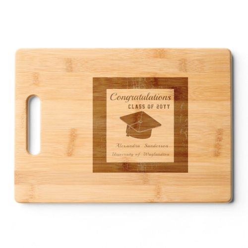 Graduation Cap Chef Baker  Cutting Board