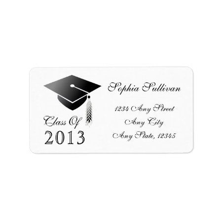 Graduation Cap Class Of 2014 Name And Address Label