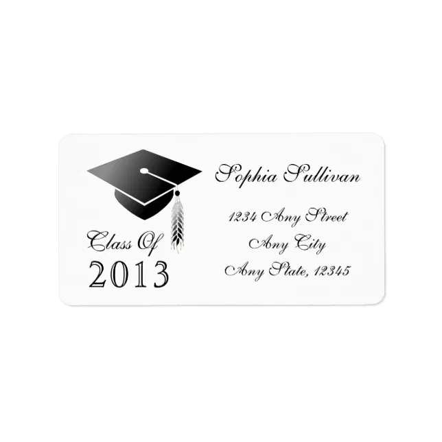 Graduation Cap Class of 2014 Name and Address Label | Zazzle