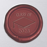 Luxury Gold Graduation Class Wax Seal Stickers | Zazzle