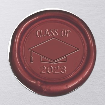 Graduation Cap Class Of 2024 Red Wax Seal by myinvitation at Zazzle