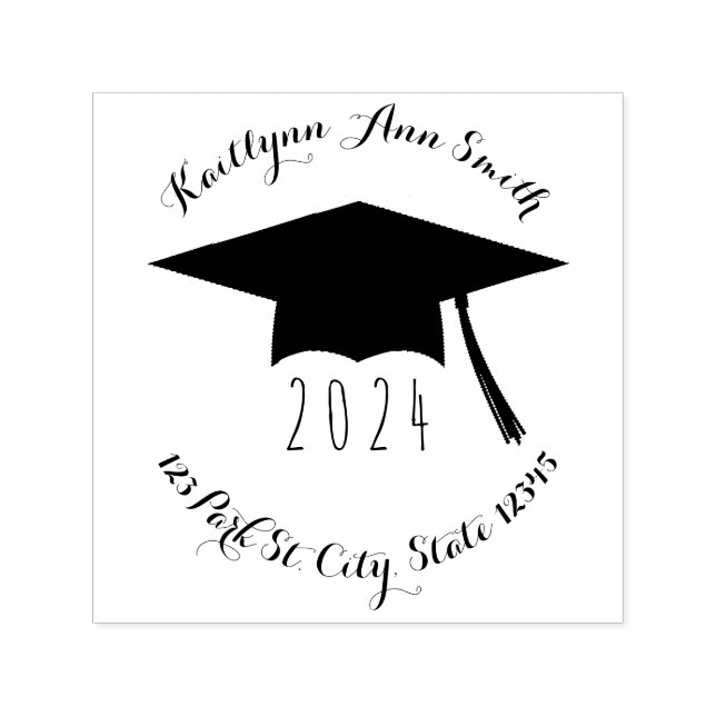 Graduation Cap Class Of 2024 Self-inking Stamp (Design)
