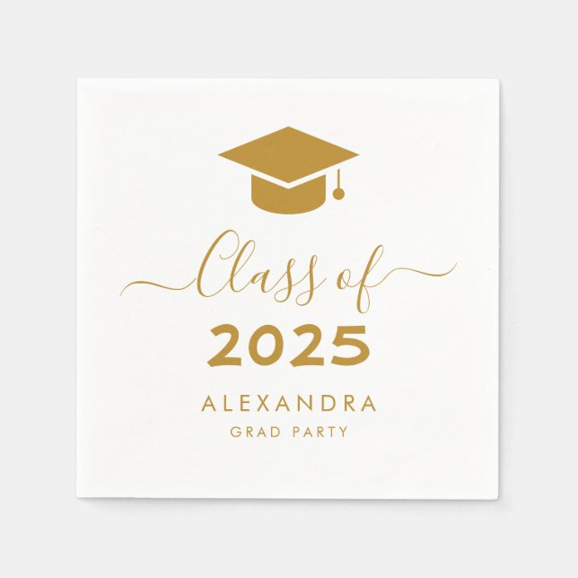 Graduation Cap Class Of 2025 Napkins (Front)