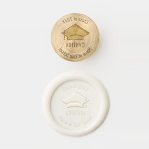 Graduation Cap Class Year Wax Seal