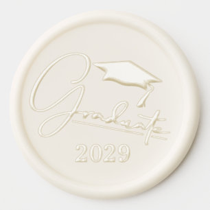 Graduation Cap Class Year Wax Seal Sticker
