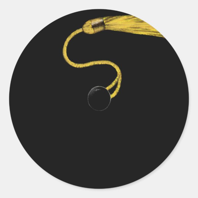 Graduation Cap Classic Round Sticker (Front)